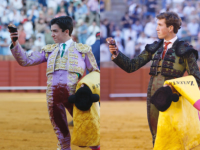 Marco Pérez corta dos orejas y Zulueta, una en el mano a mano de Sevilla
