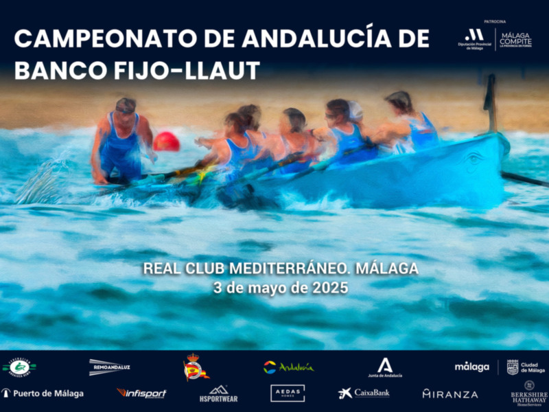 El Campeonato de Andalucía de remo en banco fijo llaut, en el Real Club Mediterráneo de Málaga 