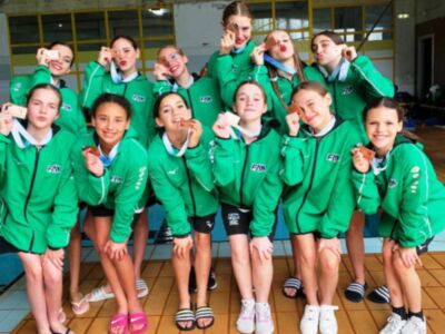 El Club Natación Sincro Sevilla, podio con la selección andaluza infantil en el Campeonato de España