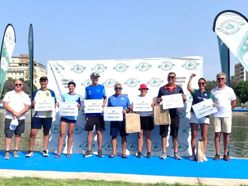 El remo sevillano domina el Campeonato de Andalucía de veteranos y la Copa de Andalucía