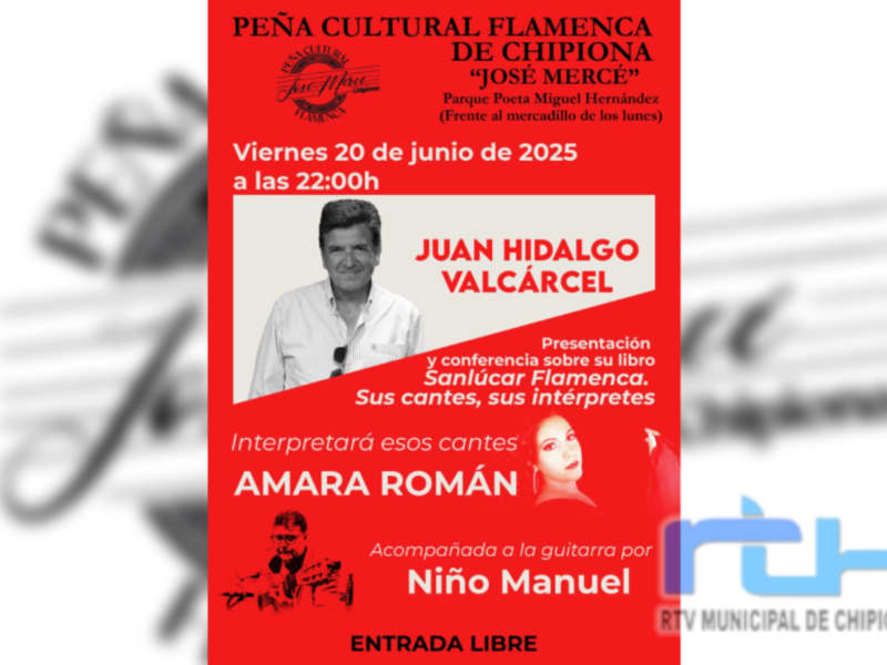 El viernes se presenta en la Peña José Mercé de Chipiona el libro de Juan Hidalgo sobre la Sanlúcar flamenca