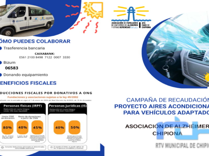 La asociación de Alzheimer de Chipiona lanza una campaña para lograr mejoras en el aire acondicionado de sus vehículos