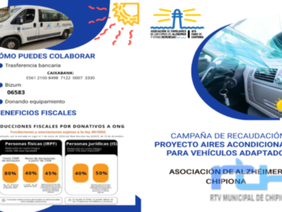 La asociación de Alzheimer de Chipiona lanza una campaña para lograr mejoras en el aire acondicionado de sus vehículos