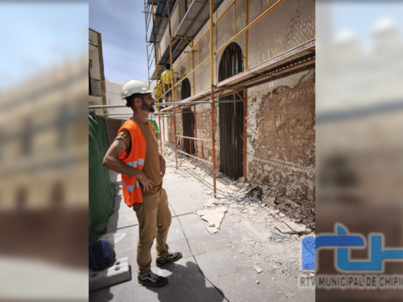 Comienzan las obras de rehabilitación de la fachada este del Castillo de Chipiona 