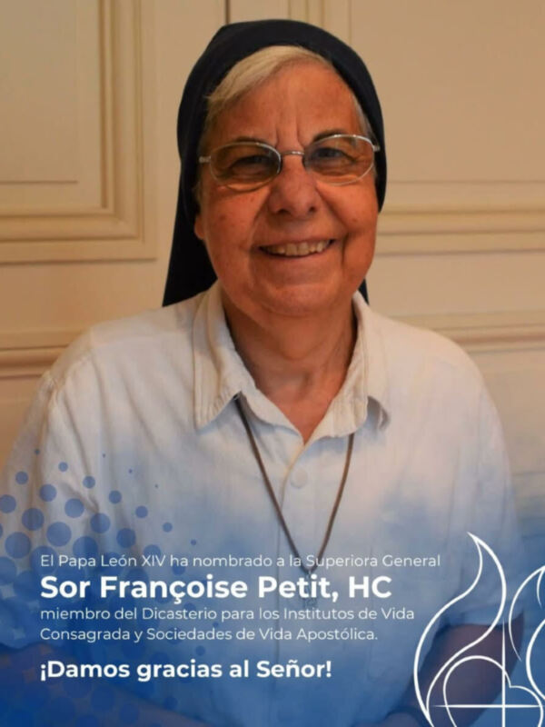 El Papa León XIV ha nombrado a Sor Françoise Petit, Superiora General de las Hijas de la Caridad, como miembro del Dicasterio para los Institutos 