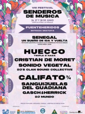 Arranca el Festival Internacional Senderos de Música con Huecco, Cristian de Moret o Califato 3/4