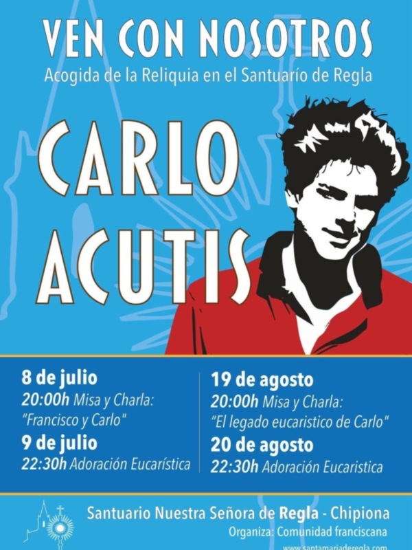 Chipiona acoge la reliquia del beato Carlo Acutis en el Santuario de Nuestra Señora de Regla