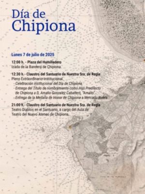 El Consistorio conmemora el próximo 7 de julio el ‘Día de Chipiona’ con un acto de izada de bandera, un pleno institucional y una obra de teatro 