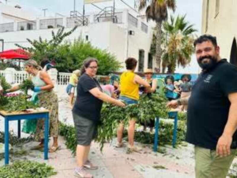 28 personas participan desde hoy en Chipiona en un curso de arte floral sobre decoración con guirnaldas naturales